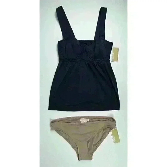 NEW! MICHAEL Michael Kors Women's M Baby Doll Tankini Top & Bottom Set NWT $168 - Picture 3 of 6